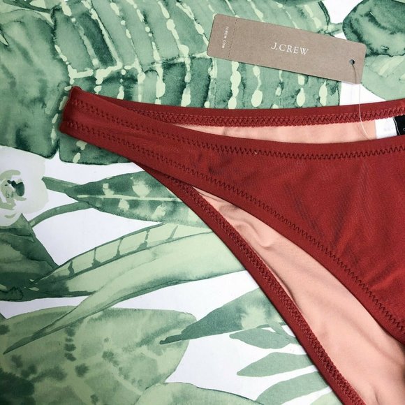 NWT J. CREW 1989 high-leg bikini bottom swim rust J3557 RRE NEW pick your size - Picture 2 of 5